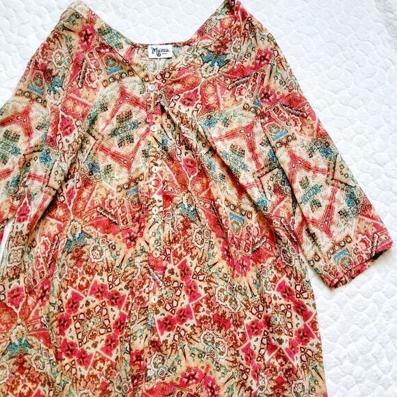 Show Me Your Mumu downtown tunic top button down S kimono - Picture 13 of 14